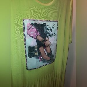Girl Boss Neon Graphic Top